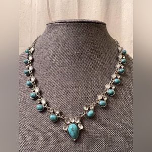Turquoise Crystal Necklace • Crystal Necklace • Turquoise • Jewelry 
• statement
